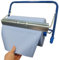 Wandhalter für Putzrollen bis 40 cm blau/silber Metall Wandrollenhalter Wandabrollgerät Putztuchrollenspender