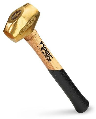 ABC Hammers ABC3BW Messinghammer mit 31,8 cm Holzgriff, 1,4 kg