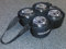 Stevens 4 Bowl Carrier Crown Green Short Mat Lawn Bowls (Black)