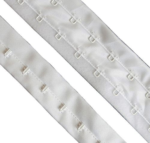 HAND ® HE03 Bra Continuous Hook and Eye Double Plush Backed/Fleced Nylon White Tape - 5 meters