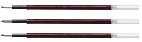 Pilot BRFV-10M Ball Point Pen Refill - Medium Tip - Red Ink - Set of 3