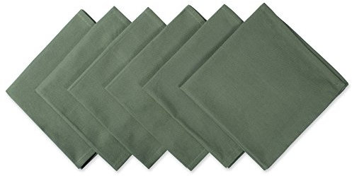 DII Servietten-Set, 20 x 20 cm, Salbei, 6 Stück, Baumwolle, Graugrün, Quadratisch