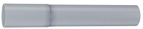 INEFA Fallrohr Verlängerung, PVC-U DN100 / 100mm, Grau, Regenfallrohr Verlängerung, Dachrinnenzubehör, Made in Germany