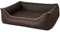 CopcoPet Hundebett Rocco Dunkelbraun 70 x 55 cm – Wendebett aus pflegeleichtem Kunstleder – Waschbar & bequem – Mit erhöhtem Rand – Formstabiler Schlafplatz für kleine Hunde