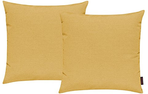 Magma Heimtex Fino Kissenhülle ca. 50 x 50 cm Farbe 40 Gelb (2er Set)