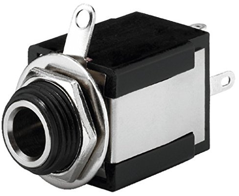 Monacor T-635SI Stecker, 6,3 mm Klinke, Schwarz, Kunststoff