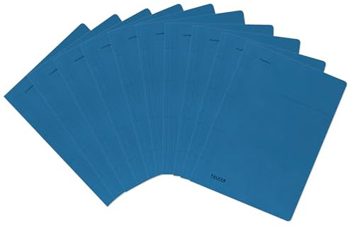 Original Falken 100er Pack Recycling-Schnellhefter DIN A4 blau. Made in Germany Blauer Engel Hefter Papphefter Kartonschnellhefter Schulhefter Pappordner Mappe Schulordner ideal für Schule und Uni