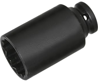 SW-Stahl 10194L Antriebswellen-Einsatz SW 27 mm, 12-kant, 1/2 Zoll | Schlagschrauberfester Impact-Steckschlüsseleinsatz aus Chrom-Vanadium, 78 mm tief für Gelenkwellen & Kardanwellenflansche
