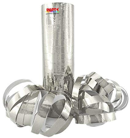 PARTY DISCOUNT ® Luftschlange Silber/Metallic, Standardmaß