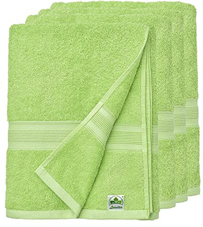leevitex® Handtuch-Set, saugstark, 50 x 100 cm | Qualität 500 g/m² | 100% Baumwolle | Apfelgrün