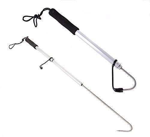 Soytich Angelspeer Teleskop Gaff Stufenlos Teleskopierbar 40 bis 92cm Speer (Gaff92)