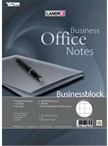Collegeblock Business, A4, 10 mm kariert, 100 Blatt, 80 g/qm