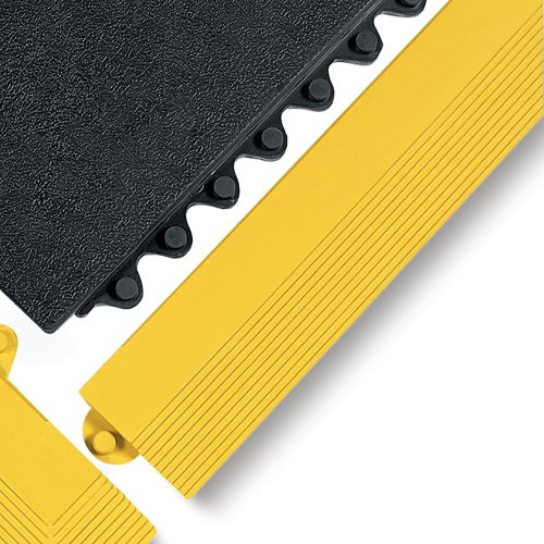 Wearwell 572.EdgingFGRYL 24/Seven Edging Mat, Heavy Duty, Grease Resistant, Female, 8 cm x 99 cm, Yellow