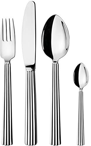 Georg Jensen GJ 073630 Spiegel Dinnerset, 4 Stück, Edelstahl, stainless steel, 26,2 x 24,7 x 4 cm