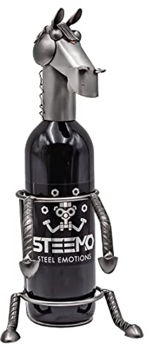 STEEMO Pferd Hengst Weinflaschenhalter