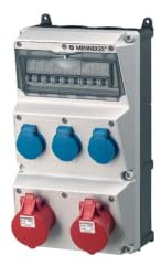 MENNEKES AMAXX Steckdosenkombination, 2x CEE 16 A 5-polig 400 V, 3x SCHUKO, LS 16 A, IP44, vorverdrahtet