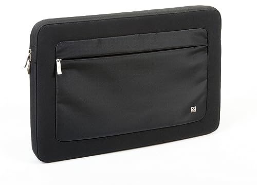 Vivanco SL FOLIO 15.6 Notebook Sleeve für 39,6 cm (15,6 Zoll) Bildschirmdiagonale inkl. Reißverschlußfach für Zubehör schwarz