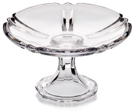 Teller mit Fuß Obstteller Schale mit Fuß Nadine Transparent 17,5 cm Kristall