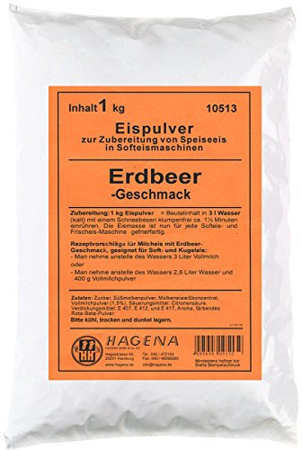 Softeispulver Erdbeer-Geschmack, 1 kg (Beutel)