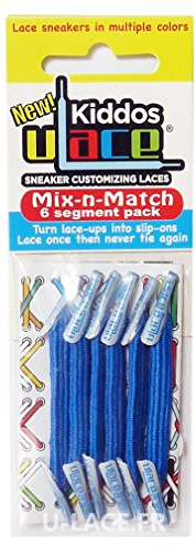 U-Lace Kiddos Elastische Schnürsenkel für Kinder von 3 bis 7 Jahren – 14 Farben erhältlich – Achtung: mindestens 2 Packungen für ein Paar Turnschuhe, Sorgfältig die ösen zählen!