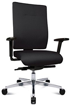 moebel-eins SITNESS 70 Drehstuhl Body Balance, Material Stoff/Aluminium, schwarz