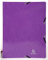 Exacompta 51896E Iderama Ringbuch (mit Gummizug A4, 4 Ringe, 15 mm, beschichteter Manila-Karton) 1 Stück, violett