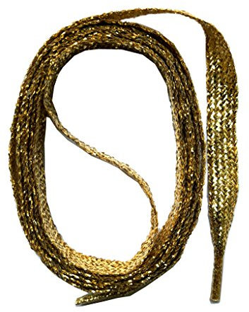 SNORS SCHNÜRSENKEL flach GOLD 90cm, reißfest, Made in Germany, universelle Flachsenkel aus Polyester für Sportschuhe Sneaker Turnschuhe und Kinderschuhe - ÖkoTex, 6mm breit