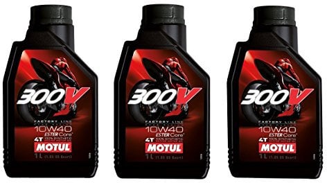 Olio Motore 4T Moto - Motul 300V Factory Line Road Racing 10W-40, 3 litri (3x1 lt)