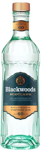 Blackwoods Navy Strength Gin 60%, 70cl - Vintage Gin small batch distilled with Scotland's finest botanicals,Edition may vary