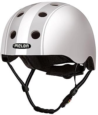 Melon Fahrradhelm »Decent Double Grey« für Damen, Herren und Kinder | Leichter & sicherer urbaner Cityhelm mit Magnetverschluss, individuell anpassbar in weiß, grau | Größe M-L (52–58cm)