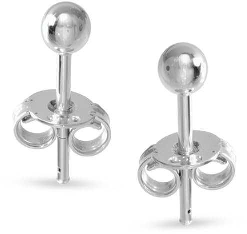 VINANI Ohrstecker Kugel Mini Sterling Silber 925 Ohrringe OMK