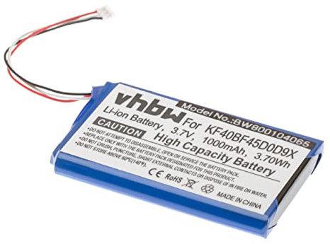 vhbw Akku kompatibel mit Garmin Approach G6 GPS Navigation Navi (1000mAh, 3,7V, Li-Ion)