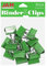 JAM PAPER Bunte Büroklammern - Mittel - 32 mm - Grüne Binder Clips - 15/Packung