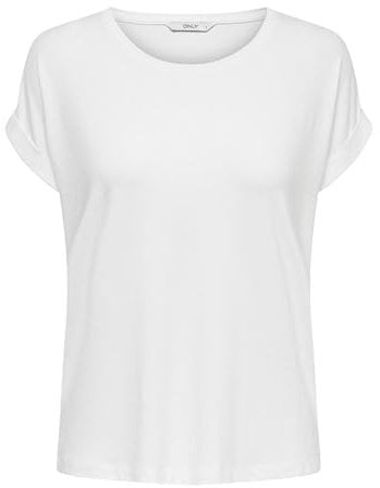 ONLY Onlmoster S/s O-Neck Top Noos JRS T-Shirt, Blanc (White), 36 (Taille Fabricant: Small) Femme