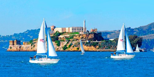 3D Postkarte San Francisco Bay / Alcatraz Island