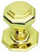 Polished Brass Octagonal Centre Pull Door Knob/Handle by Original Forgery (PB15A)