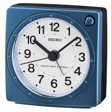 Seiko Funkwecker blau Kunststoff QHR201L