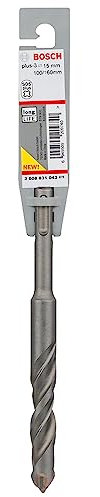 Bosch Profesional 2608831043 - Broca para martillo SDS Plus-3, 0 V, color gris, 15 x 100 160 mm