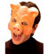 NET TOYS Schwein Halbmaske Schweinemaske hautfarbend Schwein Maske Schweinsmaske Tiermaske Kostüm Zubehör JGA