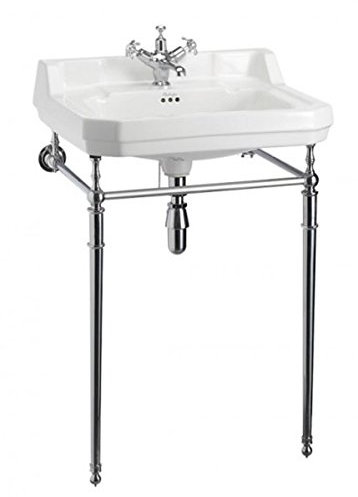 Casa Padrino Jugendstil Stand Waschtisch Weiß/Chrom Mod2 - Art Deco Waschbecken Barock Antik Stil