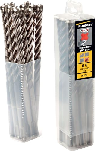 Diager, Foret Béton 4G4 SDS+ 6,5X210Mm Boîte de 12