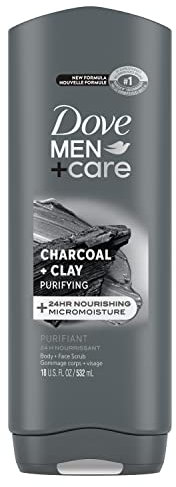 Dove Men+Care Elements Gel de baño, carbón y arcilla, 530 ml