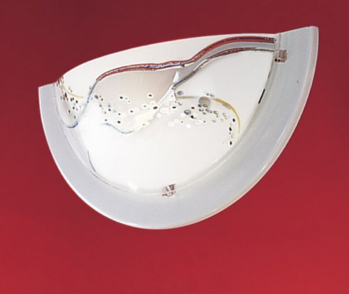 EGLO; my light; my style Traditionelle Wandleuchte Planet 3 aus satiniertem Glas mit klassischem Muster in weiß - Länge: 290 mm