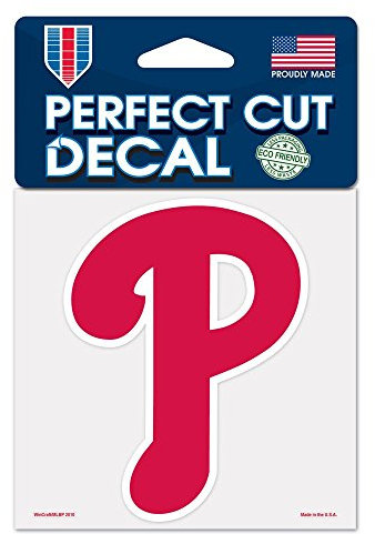 Wincraft MLB Perfect Cut Farbaufkleber, Unisex-Erwachsene, rot, 4 x 4