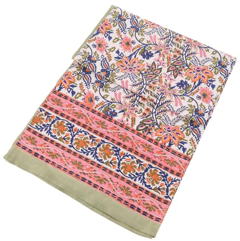 Blockdruck Tagesdecke, Bett & Sofaüberwurf, Design 4, Double 225*275 cm | 100% Baumwolle, handgefertigt, traditioneller Blockdruck, vielseitig einsetzbar, dekorativ
