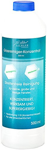 Sichler Haushaltsgeräte Fensterreinigung: Glasreiniger-Konzentrat, 500 ml, für bis zu 5,5 Liter Reiniger (Fensterputzreiniger, Fensterputzroboter-Glasreiniger, Fensterroboter)