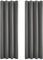 Deconovo Blackout Curtains for Living Room Thermal Insulated Eyelet Curtains 46 x 72 Inch Light Grey 2 Panels