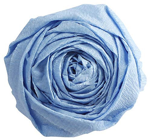 Clairefontaine 901027C Packung mit 10 Bögen Krepppapier, 2 x 0,5m, ideal für Schulaktivitäten, 1 Pack, himmelblau