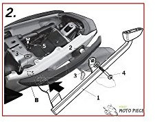 SHAD K0ER62ST Topcase Montagekit, Schwarz