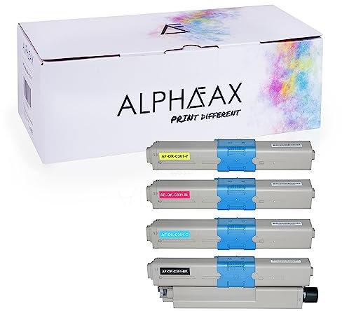 4 Toner kompatibel mit Oki C301, C321DN, C301DN, MC332DN, MC342DN, MC342DNW, MC340 Series - Schwarz 2.200 Seiten, Color je 1.500 Seiten